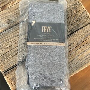 Frye Heather Gray and Black Bamboo Blend Boot Socks 2 Pack